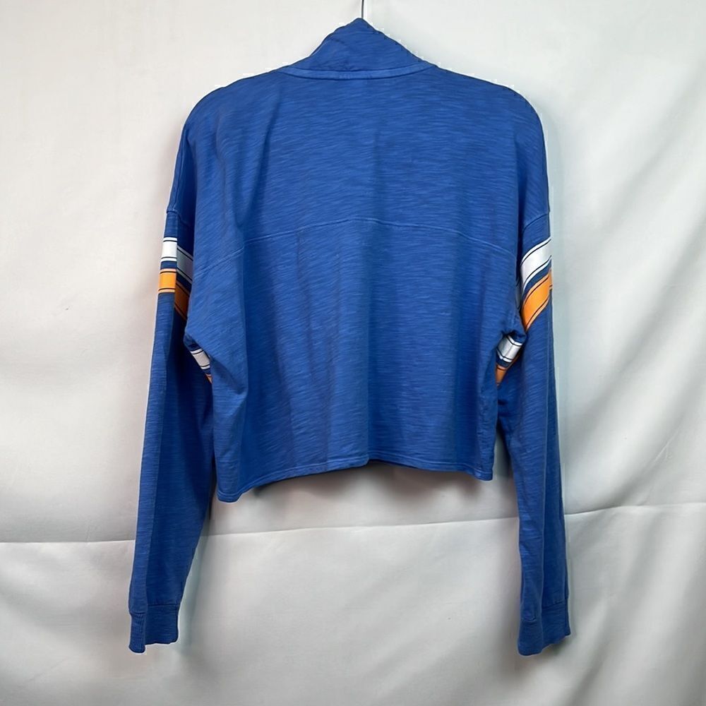 PINK Victoria’s Secret Blue Cropped Spirit Jersey size small. EUC - Picture 11 of 14
